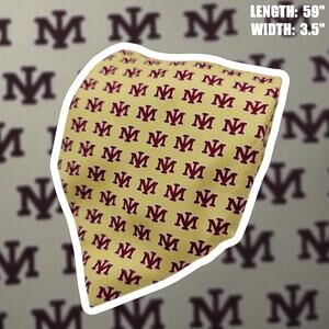 Vineyard Vines Indian Mountain School Silk Tie Yellow Monogram Preppy 59"